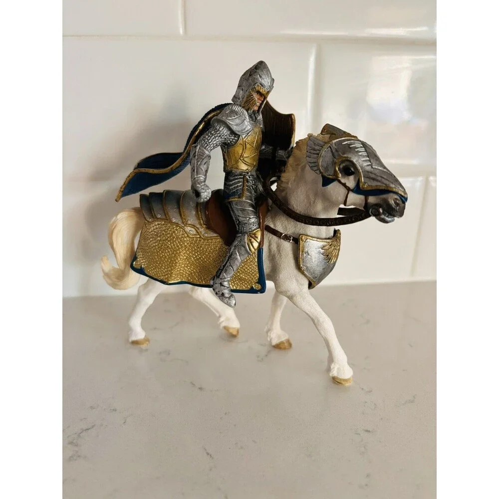 Schleich Griffin Knight Action Figure On White Horse Eldrador